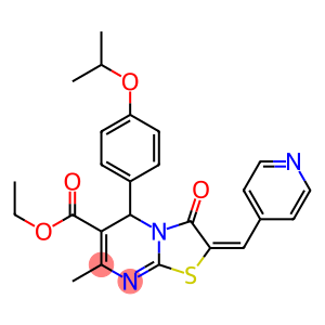 ethyl 5-(4-isopropoxyphenyl)-7-methyl-3-oxo-2-(4-pyridinylmethylene)-2,3-dihydro-5H-[1,3]thiazolo[3,2-a]pyrimidine-6-carboxylate