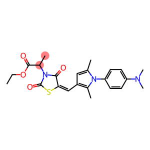 ethyl 2-[5-({1-[4-(dimethylamino)phenyl]-2,5-dimethyl-1H-pyrrol-3-yl}methylene)-2,4-dioxo-1,3-thiazolidin-3-yl]propanoate