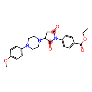 ethyl 4-{3-[4-(4-methoxyphenyl)-1-piperazinyl]-2,5-dioxo-1-pyrrolidinyl}benzoate