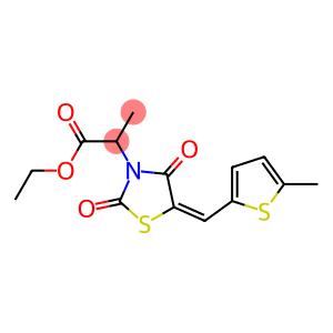 ethyl 2-{5-[(5-methylthien-2-yl)methylene]-2,4-dioxo-1,3-thiazolidin-3-yl}propanoate