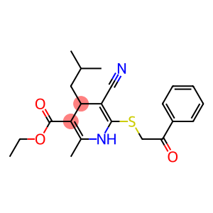 ethyl 5-cyano-4-isobutyl-2-methyl-6-[(2-oxo-2-phenylethyl)sulfanyl]-1,4-dihydro-3-pyridinecarboxylate