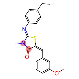 2-[(4-ethylphenyl)imino]-5-(3-methoxybenzylidene)-3-methyl-1,3-thiazolidin-4-one