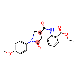 ethyl 2-({[1-(4-methoxyphenyl)-5-oxo-3-pyrrolidinyl]carbonyl}amino)benzoate