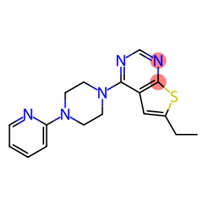 6-ethyl-4-[4-(2-pyridinyl)-1-piperazinyl]thieno[2,3-d]pyrimidine