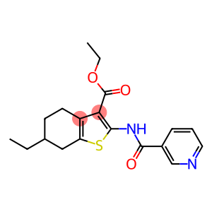 ethyl 6-ethyl-2-[(3-pyridinylcarbonyl)amino]-4,5,6,7-tetrahydro-1-benzothiophene-3-carboxylate