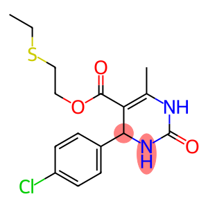 2-(ethylsulfanyl)ethyl 4-(4-chlorophenyl)-6-methyl-2-oxo-1,2,3,4-tetrahydro-5-pyrimidinecarboxylate