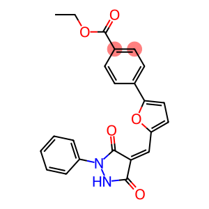 ethyl 4-{5-[(3,5-dioxo-1-phenyl-4-pyrazolidinylidene)methyl]-2-furyl}benzoate