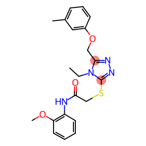 2-({4-ethyl-5-[(3-methylphenoxy)methyl]-4H-1,2,4-triazol-3-yl}thio)-N-(2-methoxyphenyl)acetamide