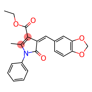 ethyl 4-(1,3-benzodioxol-5-ylmethylene)-2-methyl-5-oxo-1-phenyl-4,5-dihydro-1H-pyrrole-3-carboxylate