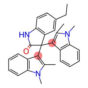 5-ethyl-1,3-dihydro-3,3-bis(1,2-dimethyl-1H-indol-3-yl)-2H-indol-2-one