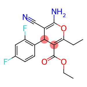 ethyl 6-amino-5-cyano-4-(2,4-difluorophenyl)-2-ethyl-4H-pyran-3-carboxylate