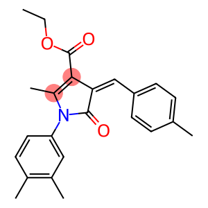 ethyl 1-(3,4-dimethylphenyl)-2-methyl-4-(4-methylbenzylidene)-5-oxo-4,5-dihydro-1H-pyrrole-3-carboxylate