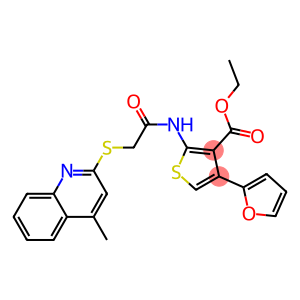 ethyl 4-(2-furyl)-2-({[(4-methyl-2-quinolinyl)sulfanyl]acetyl}amino)-3-thiophenecarboxylate