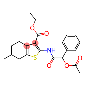 ethyl 2-{[(acetyloxy)(phenyl)acetyl]amino}-6-methyl-4,5,6,7-tetrahydro-1-benzothiophene-3-carboxylate