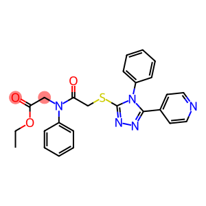 ethyl [({[4-phenyl-5-(4-pyridinyl)-4H-1,2,4-triazol-3-yl]sulfanyl}acetyl)anilino]acetate