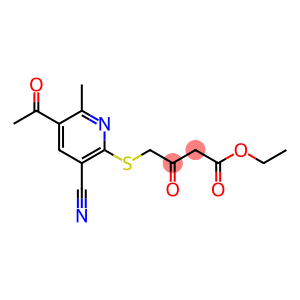 ethyl 4-[(5-acetyl-3-cyano-6-methyl-2-pyridinyl)sulfanyl]-3-oxobutanoate