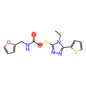 2-{[4-ethyl-5-(2-thienyl)-4H-1,2,4-triazol-3-yl]sulfanyl}-N-(2-furylmethyl)acetamide