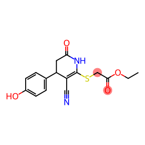 ethyl {[3-cyano-4-(4-hydroxyphenyl)-6-oxo-1,4,5,6-tetrahydro-2-pyridinyl]sulfanyl}acetate