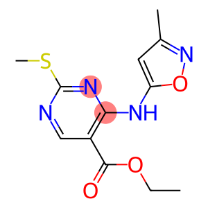 ethyl 4-[(3-methyl-5-isoxazolyl)amino]-2-(methylsulfanyl)-5-pyrimidinecarboxylate