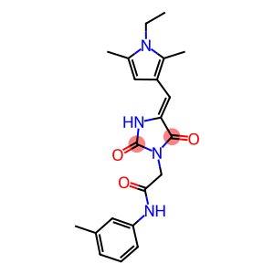 2-{4-[(1-ethyl-2,5-dimethyl-1H-pyrrol-3-yl)methylene]-2,5-dioxo-1-imidazolidinyl}-N-(3-methylphenyl)acetamide