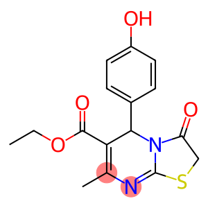 ethyl 5-(4-hydroxyphenyl)-7-methyl-3-oxo-2,3-dihydro-5H-[1,3]thiazolo[3,2-a]pyrimidine-6-carboxylate