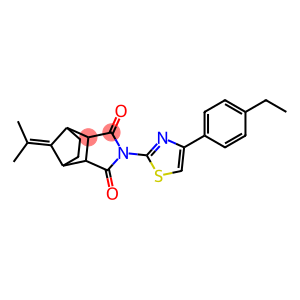 4-[4-(4-ethylphenyl)-1,3-thiazol-2-yl]-10-(1-methylethylidene)-4-azatricyclo[5.2.1.0~2,6~]decane-3,5-dione