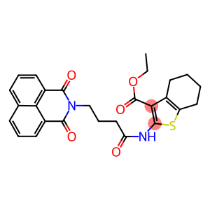 ethyl 2-{[4-(1,3-dioxo-1H-benzo[de]isoquinolin-2(3H)-yl)butanoyl]amino}-4,5,6,7-tetrahydro-1-benzothiophene-3-carboxylate