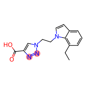 1-[2-(7-ethyl-1H-indol-1-yl)ethyl]-1H-1,2,3-triazole-4-carboxylic acid