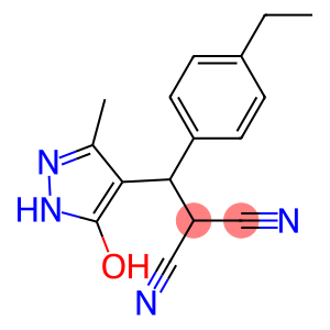 2-[(4-ethylphenyl)(5-hydroxy-3-methyl-1H-pyrazol-4-yl)methyl]malononitrile