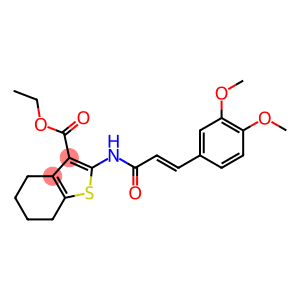 ethyl 2-{[3-(3,4-dimethoxyphenyl)acryloyl]amino}-4,5,6,7-tetrahydro-1-benzothiophene-3-carboxylate