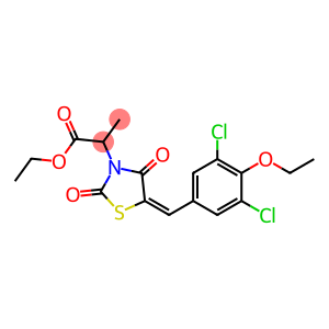 ethyl 2-[5-(3,5-dichloro-4-ethoxybenzylidene)-2,4-dioxo-1,3-thiazolidin-3-yl]propanoate