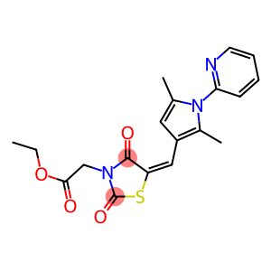 ethyl {5-[(2,5-dimethyl-1-pyridin-2-yl-1H-pyrrol-3-yl)methylene]-2,4-dioxo-1,3-thiazolidin-3-yl}acetate