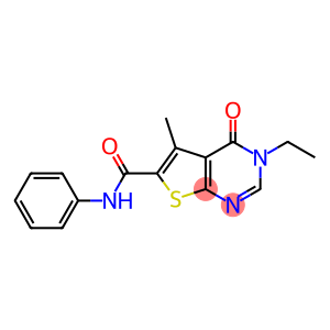 3-ethyl-5-methyl-4-oxo-N-phenyl-3,4-dihydrothieno[2,3-d]pyrimidine-6-carboxamide