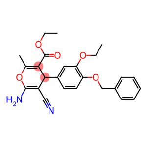 ethyl 6-amino-4-[4-(benzyloxy)-3-ethoxyphenyl]-5-cyano-2-methyl-4H-pyran-3-carboxylate