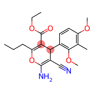 ethyl 6-amino-5-cyano-4-(2,4-dimethoxy-3-methylphenyl)-2-propyl-4H-pyran-3-carboxylate