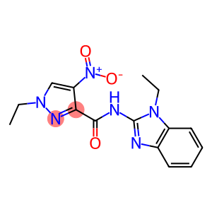 1-ethyl-N-(1-ethyl-1H-benzimidazol-2-yl)-4-nitro-1H-pyrazole-3-carboxamide