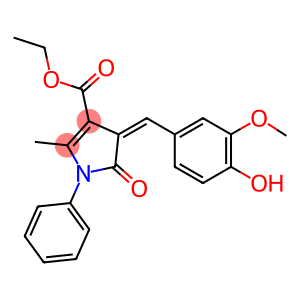 ethyl 4-(4-hydroxy-3-methoxybenzylidene)-2-methyl-5-oxo-1-phenyl-4,5-dihydro-1H-pyrrole-3-carboxylate