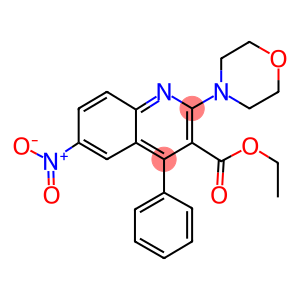 ethyl 6-nitro-2-(4-morpholinyl)-4-phenyl-3-quinolinecarboxylate