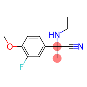 2-(ethylamino)-2-(3-fluoro-4-methoxyphenyl)propanenitrile