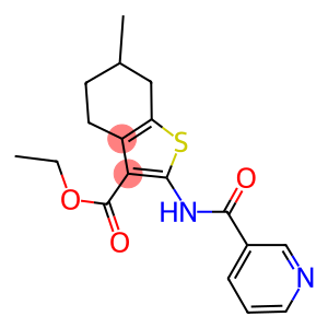 ethyl 6-methyl-2-[(3-pyridinylcarbonyl)amino]-4,5,6,7-tetrahydro-1-benzothiophene-3-carboxylate