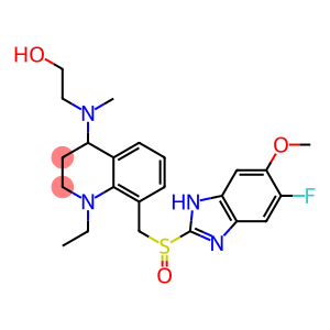 1-Ethyl-1,2,3,4-tetrahydro-4-[N-(2-hydroxyethyl)methylamino]-8-(5-fluoro-6-methoxy-1H-benzimidazol-2-ylsulfinylmethyl)quinoline