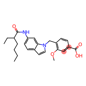 4-[6-[2-Ethylhexanoylamino]-1H-indol-1-ylmethyl]-3-methoxybenzoic acid