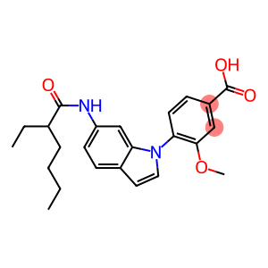 4-[6-(2-Ethylhexanoylamino)-1H-indol-1-yl]-3-methoxybenzoic acid