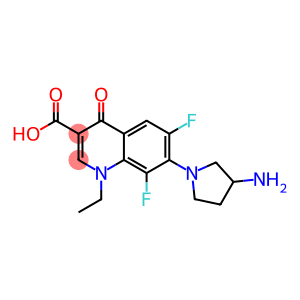 1-Ethyl-6,8-difluoro-1,4-dihydro-4-oxo-7-(3-amino-1-pyrrolidinyl)quinoline-3-carboxylic acid