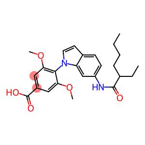 4-[6-(2-Ethylhexanoylamino)-1H-indol-1-yl]-3,5-dimethoxybenzoic acid