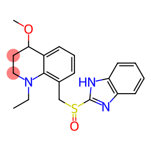 1-Ethyl-1,2,3,4-tetrahydro-4-methoxy-8-(1H-benzimidazol-2-ylsulfinylmethyl)quinoline