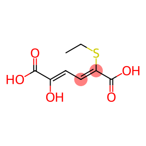 2-Ethylthio-5-hydroxy-2,4-hexadienedioic acid