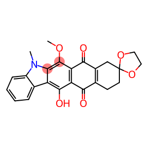 9,9-Ethylenedioxy-13-hydroxy-6-methoxy-5-methyl-8,9,10,11-tetrahydro-5H-naphtho[2,3-b]carbazole-7,12-dione