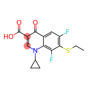 7-Ethylthio-1-cyclopropyl-6,8-difluoro-1,4-dihydro-4-oxoquinoline-3-carboxylic acid