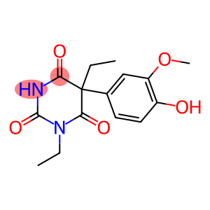 5-Ethyl-5-(3-methoxy-4-hydroxyphenyl)-1-ethylpyrimidine-2,4,6(1H,3H,5H)-trione